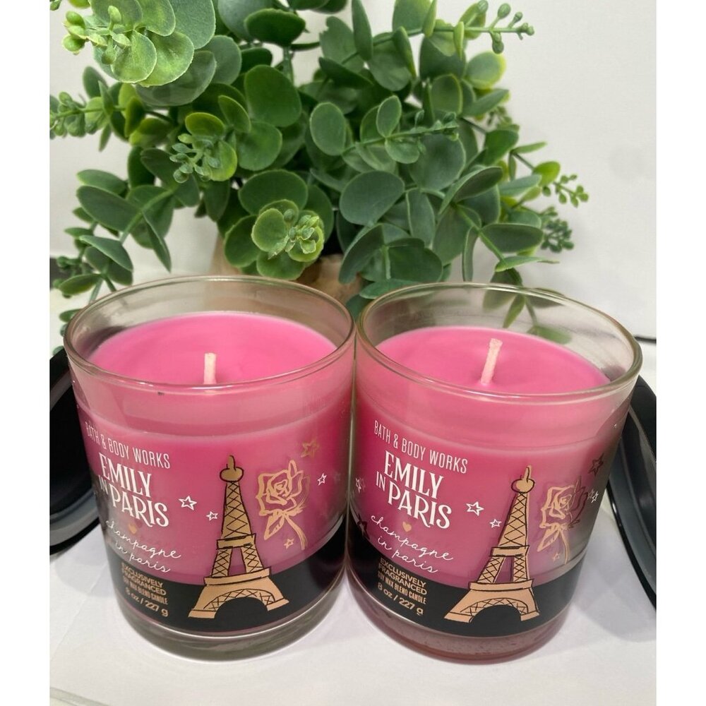 Bath & Body Works “Champagne In Paris” Emily In Paris Collection Candle Set of 2